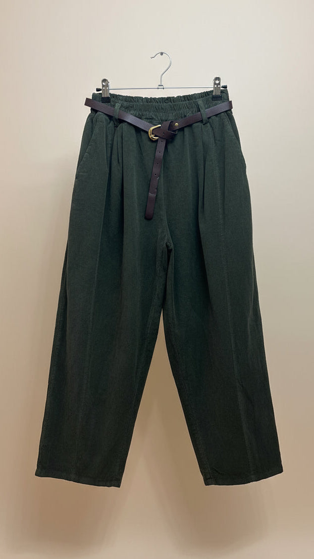 Pantalone Balloon velluto con cintura