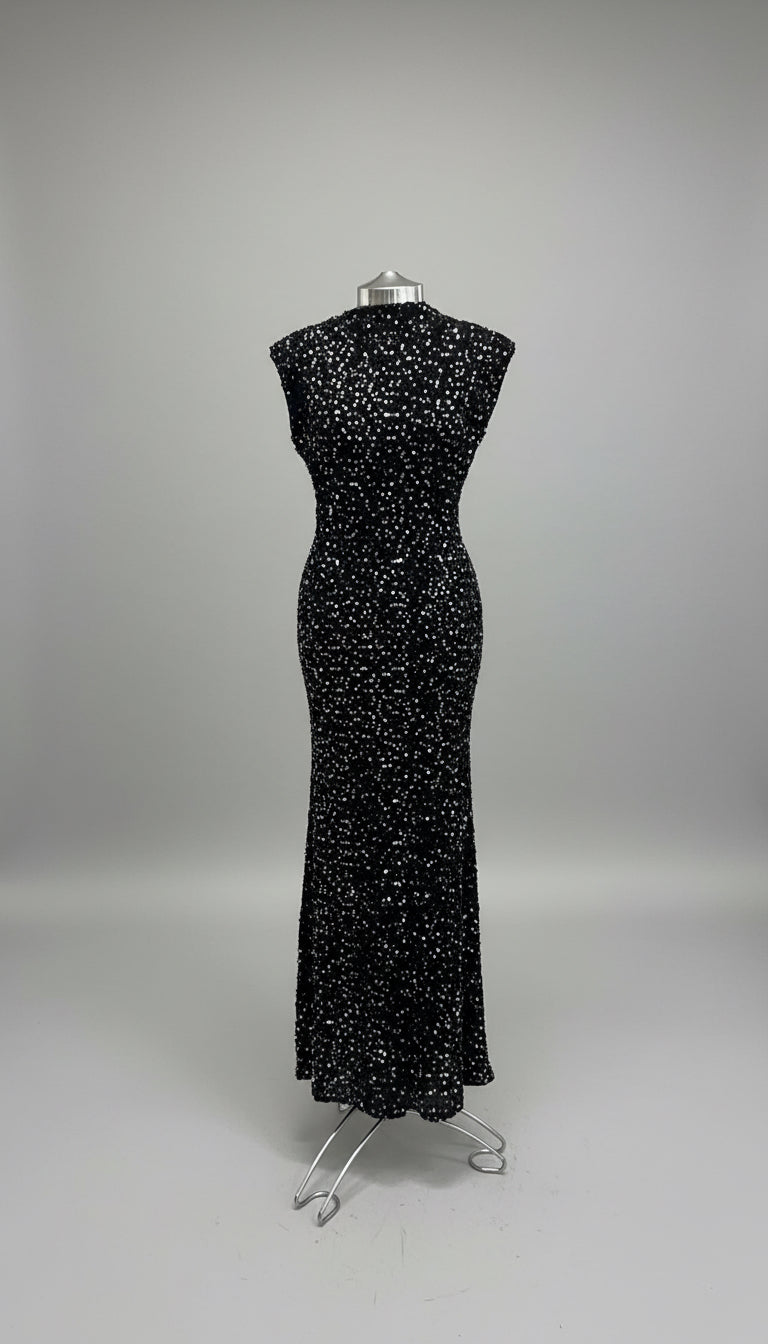 Abito in velluto con paillettes