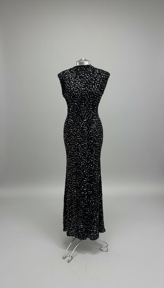 Abito in velluto con paillettes