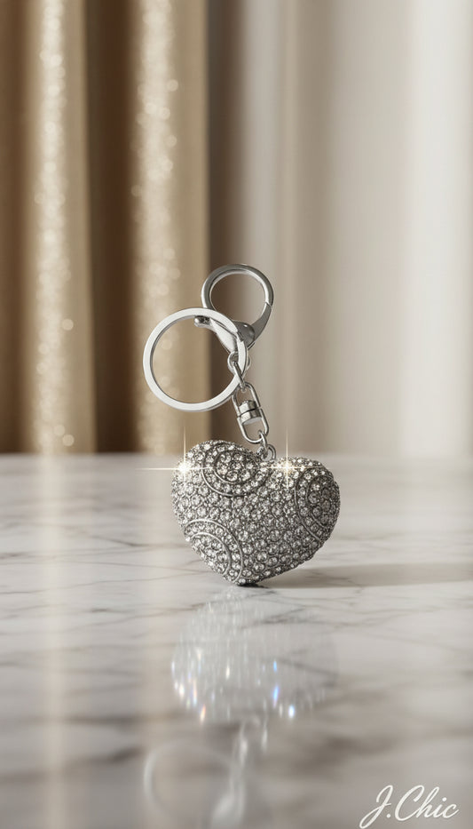 Portachiavi a Cuore con strass