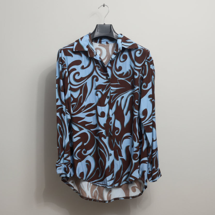 Camicia in viscosa e cotone
