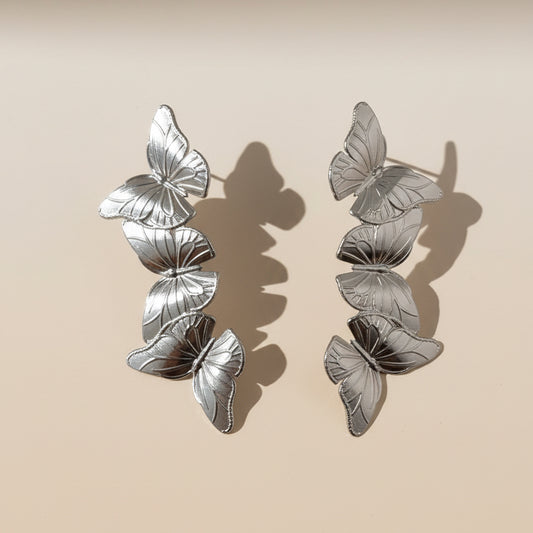 Orecchini tris di farfalle