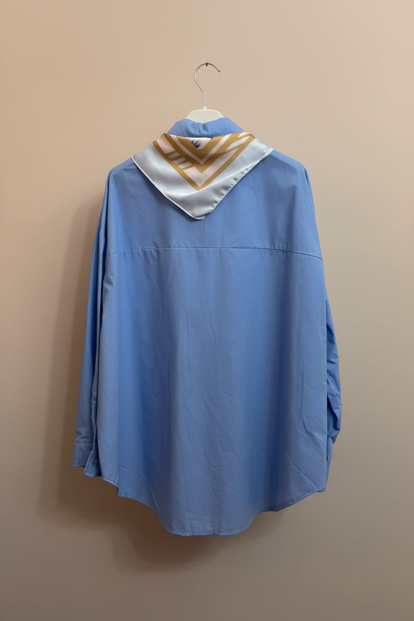 Camicia in cotone con foulard