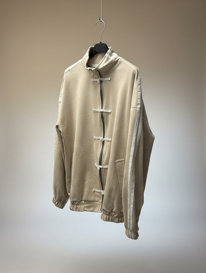 Bomber eco renna con alamari a contrasto
