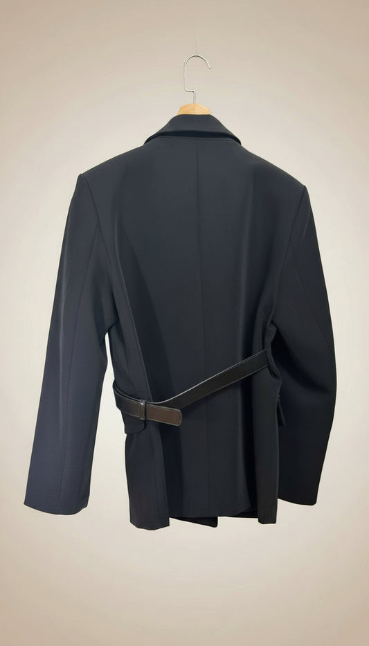 Giacca sartoriale doppiopetto con cintura