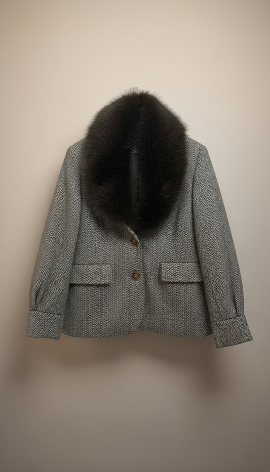 Giacca spinata in panno