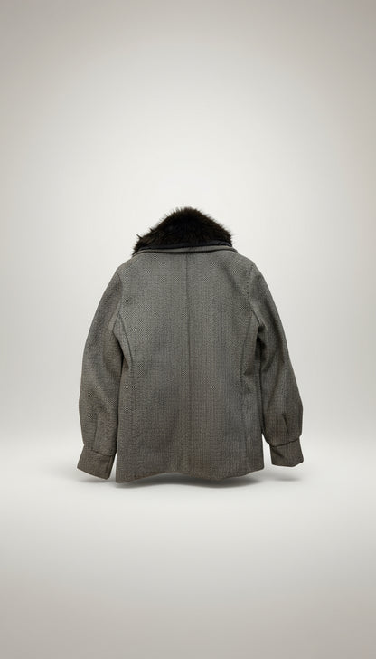 Giacca spinata in panno