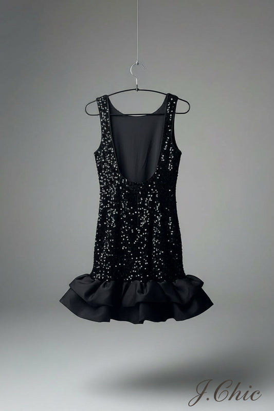 Abito in velluto con paillettes