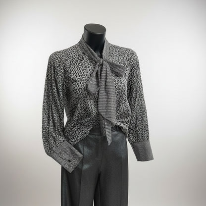Camicia in viscosa con fiocco