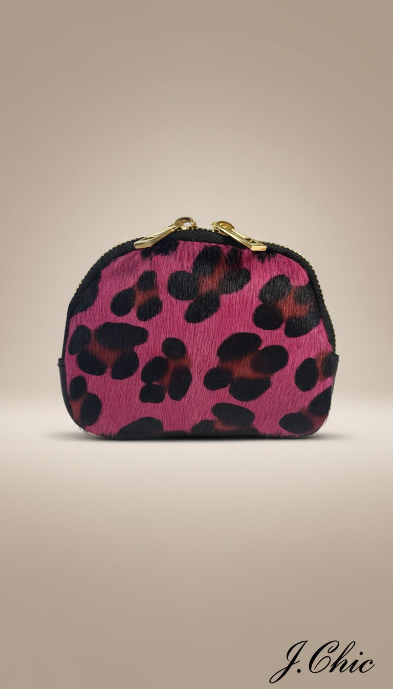 Portamonete ecopelliccia maculata