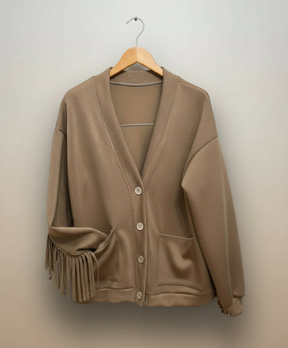 Cardigan con frange