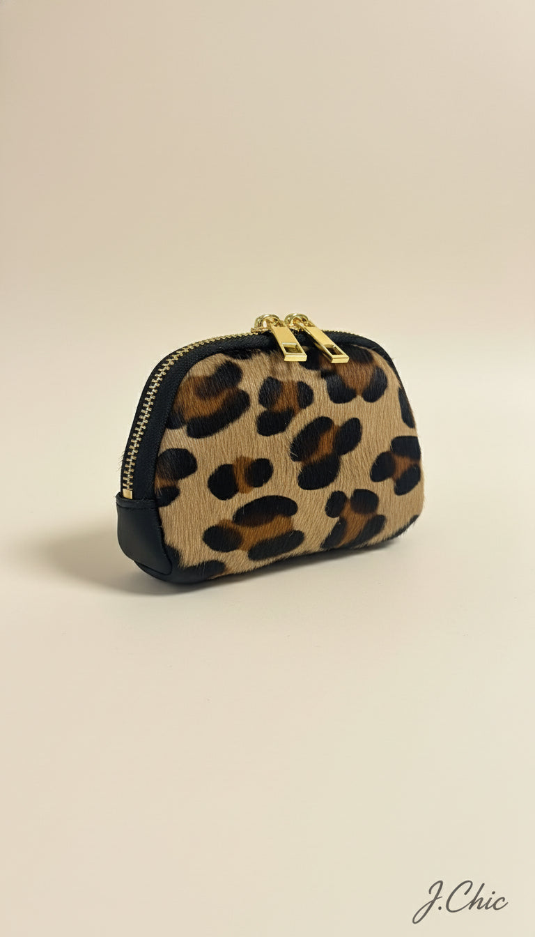 Portamonete ecopelliccia maculata