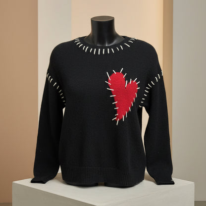 Maglioncino con inserti a contrasto