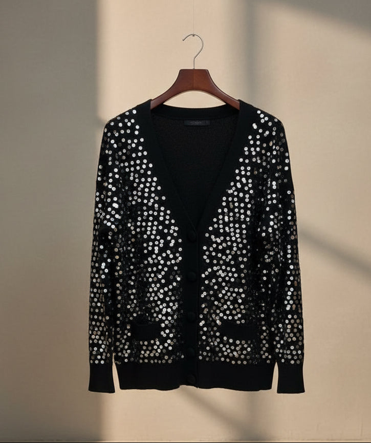 Cardigan con paillettes