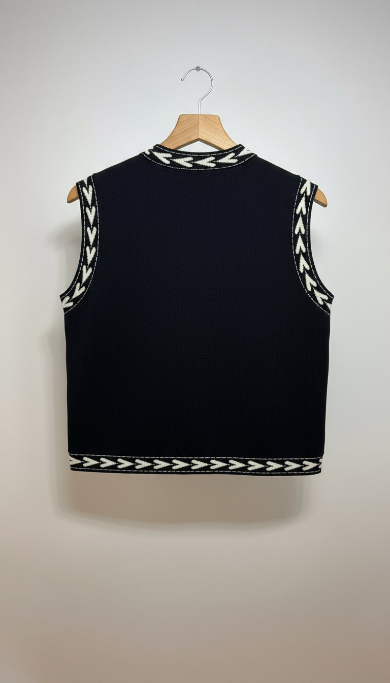 Gilet in viscosa con ricami