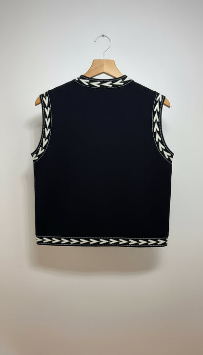 Gilet in viscosa con ricami