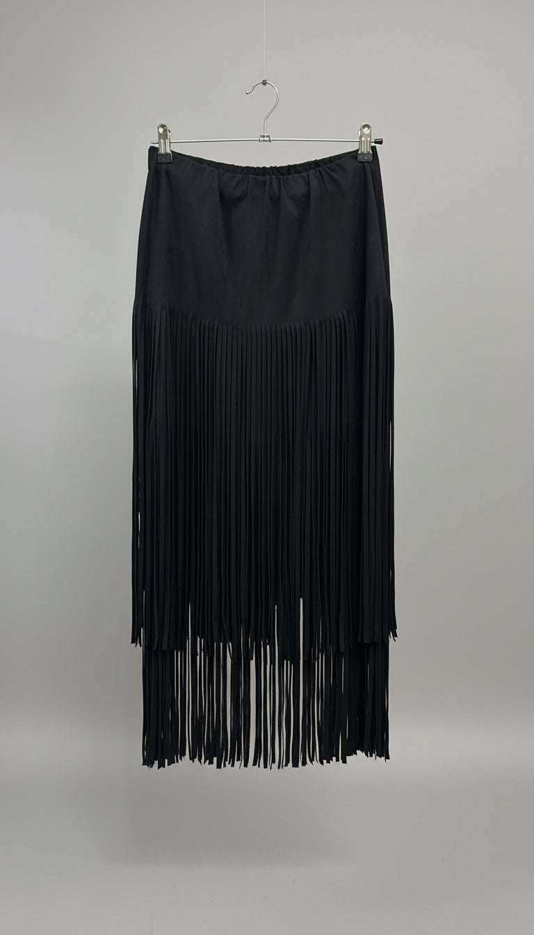 Gonna eco renna con frange