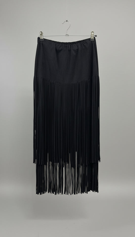 Gonna eco renna con frange