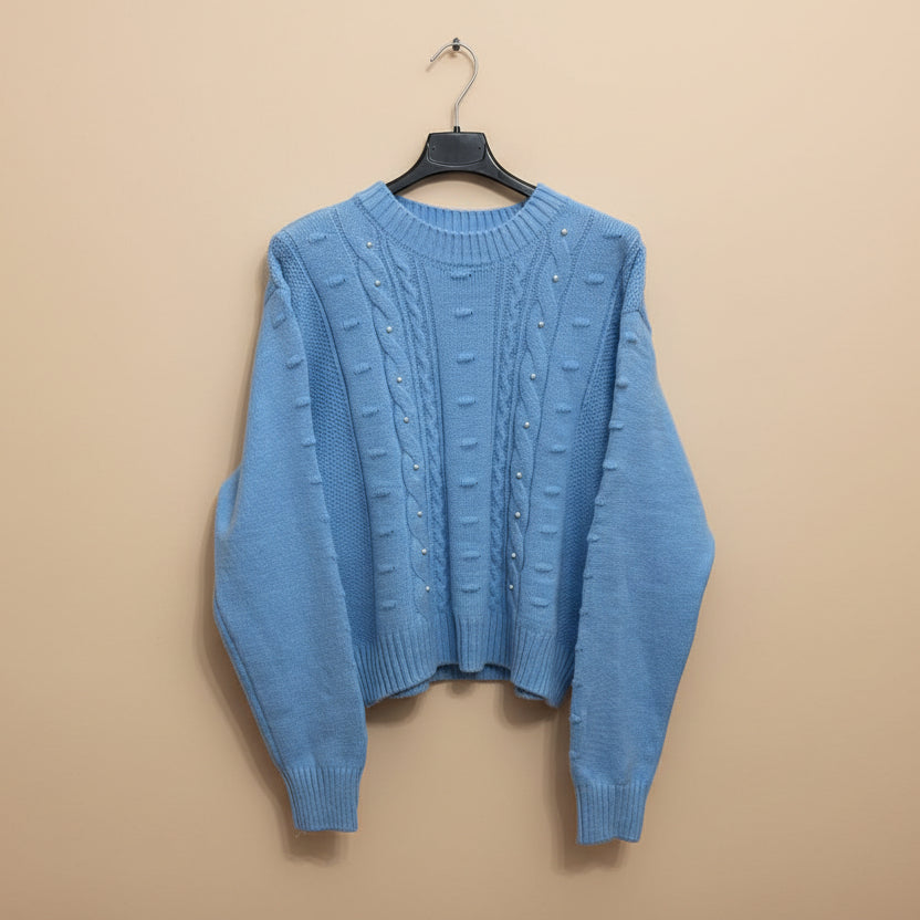 Maglioncino Crop con perline