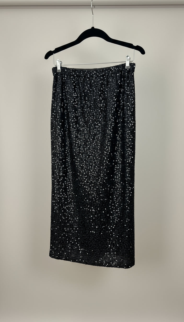 Gonna in velluto con paillettes