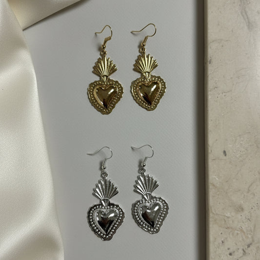 Orecchini cuore sacro