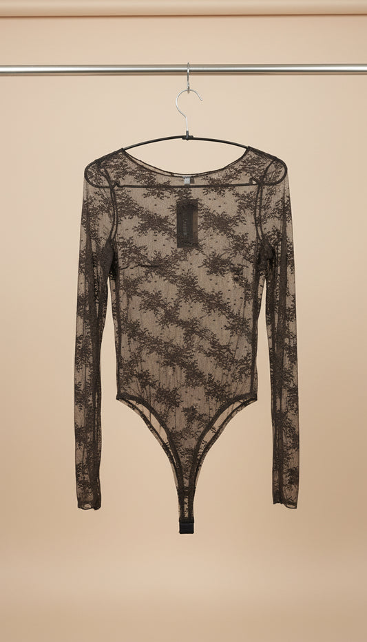 Body in pizzo con ricami