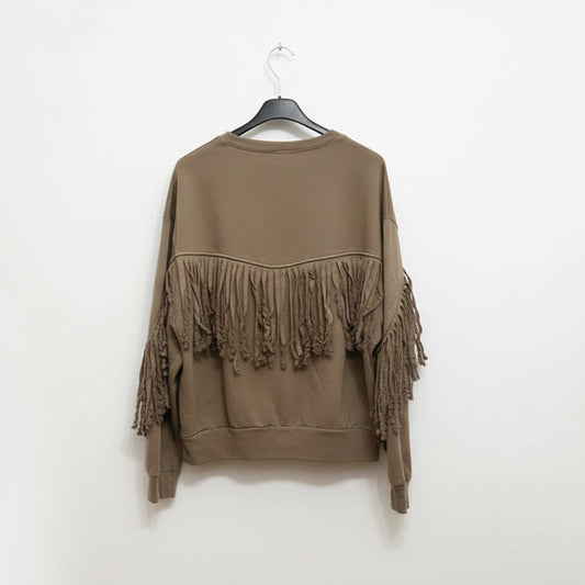 Felpa garzata con frange