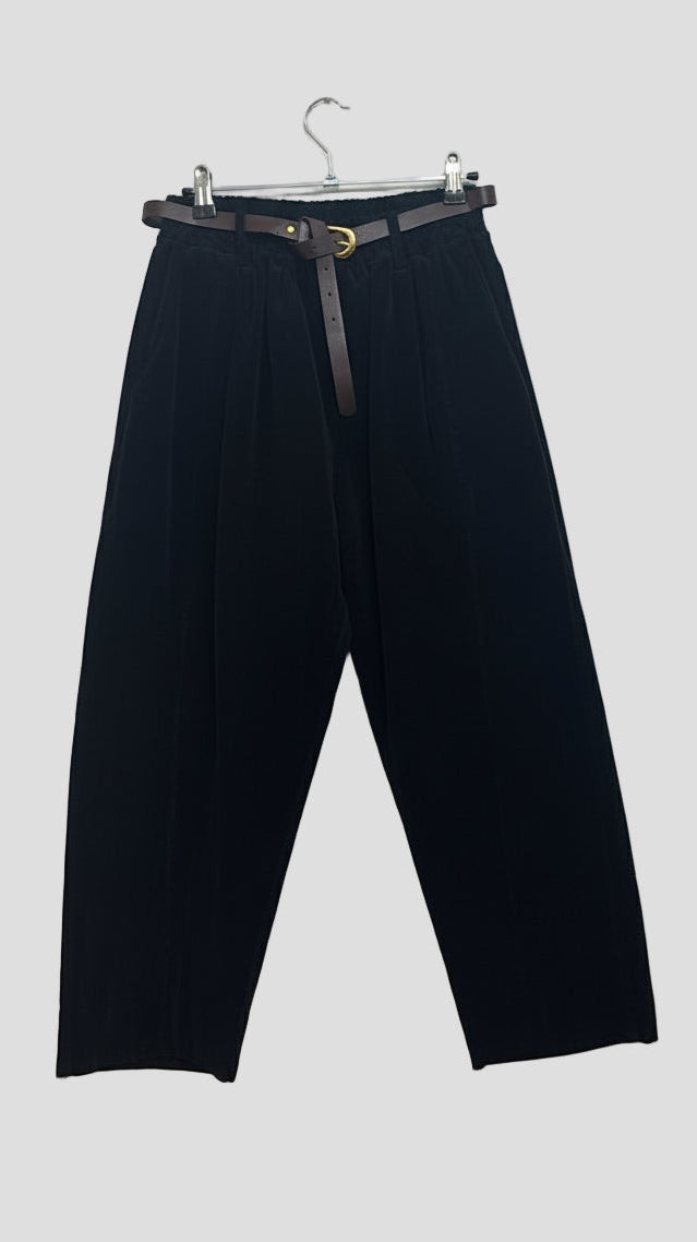 Pantalone Balloon velluto con cintura