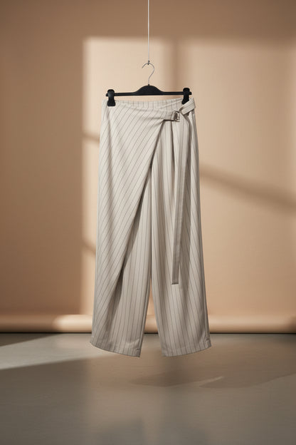 Pantalone palazzo gessato Lumina