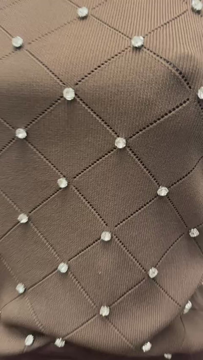 Canotta in filo di cotone con strass